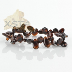 Dark cherry drop amber bracelet